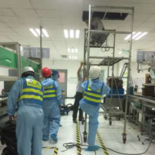 仁寶電腦生產(chǎn)車間管道清洗